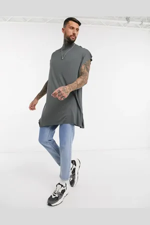 ASOS Viscose extreme oversized longline sleeveless t-shirt in