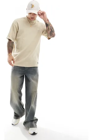 Pull&Bear Waffle t-shirt in sand