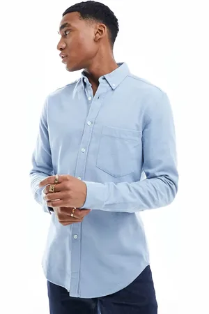ASOS Brushed oxford regular shirt in mid