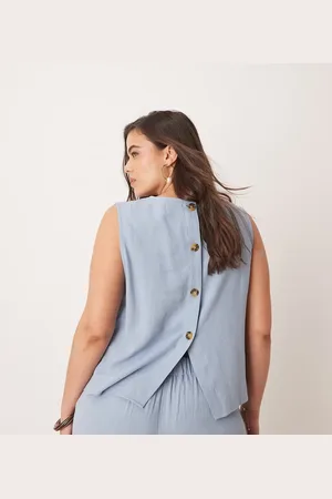 ASOS Curve linen shell top co-ord in