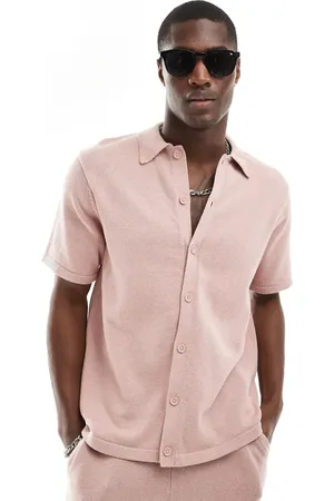 ASOS Midweight knitted cotton button through polo in