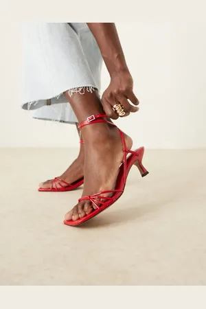ASOS Hammock strappy kitten heel sandals in
