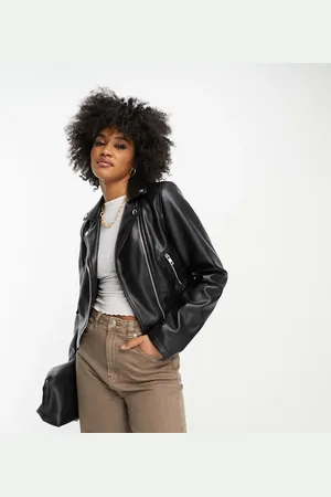 ASOS ASOS DESIGN Tall ultimate faux leather biker jacket in
