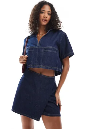 ASOS Denim skort in rinse co-ord
