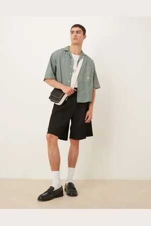 ASOS Smart wide leg shorts with front pleat in