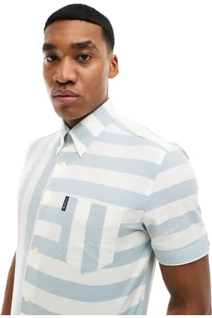 Ben Sherman Short sleeve patchwork shirt in light