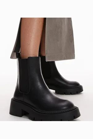 Topshop Wide Fit Lucas chunky chelsea boots in