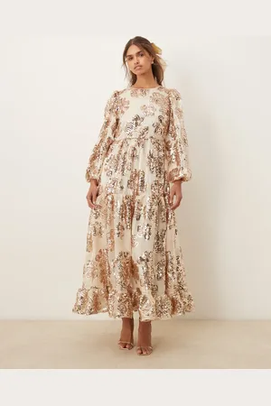 Sister Jane Dream oversized floral embellished maxi dress in