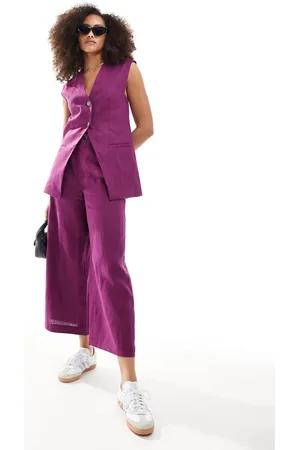SCALPERS Linen plain pants in