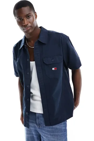 Tommy Hilfiger Essential solid short sleeve overshirt in
