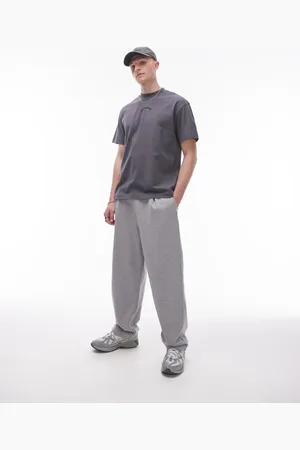 Topman Premium oversized fit t-shirt with forgiven embroidery in charcoal