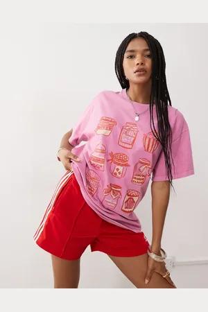 Reclaimed Oversized t-shirt with jam jar print in