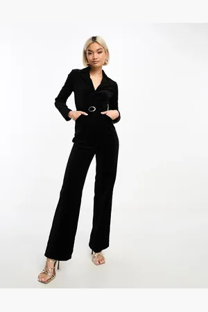 & OTHER STORIES Velvet wide leg jumpsuit in