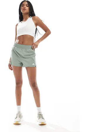 adidas Adidas Running Own The Run shorts in silver green