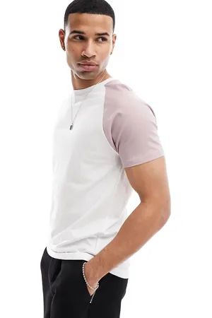 Brave Soul Raglan t-shirt in & purple