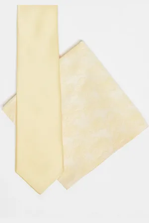 ASOS Tie with floral pocket square in