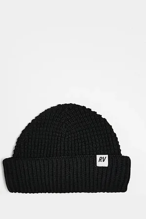 Reclaimed Unisex logo waffle beanie in co-ord