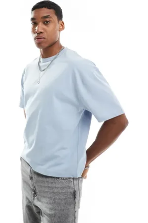 ASOS Heavyweight oversized boxy t-shirt 240gsm in - LBLUE