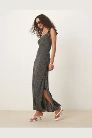 ASOS Frill sleeve maxi dress in polka dot