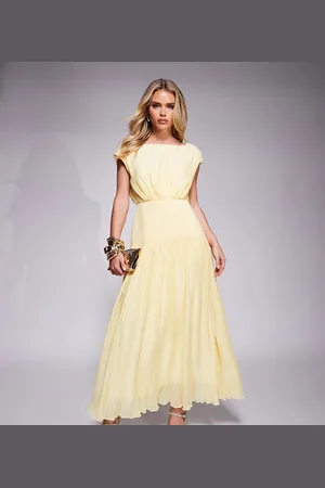 EVER NEW Drop hem maxi dress in lemon