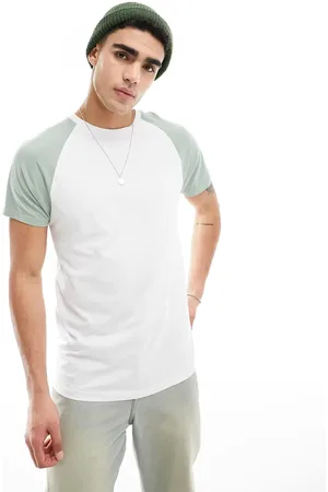 Brave Soul Raglan t-shirt in & green