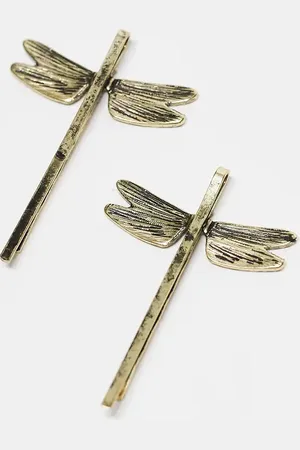 Reclaimed Dragonfly hair clips in