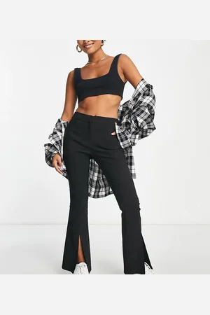 Miss Selfridge Petite bengaline split hem kickflare in