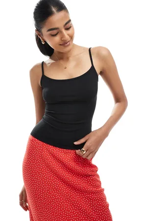 Bershka Square neck cami top in