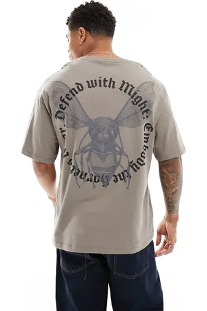 ADPT. Oversized t-shirt with bee back print in