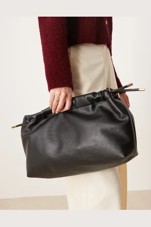 ASOS Ruched top clutch bag with plait ties in