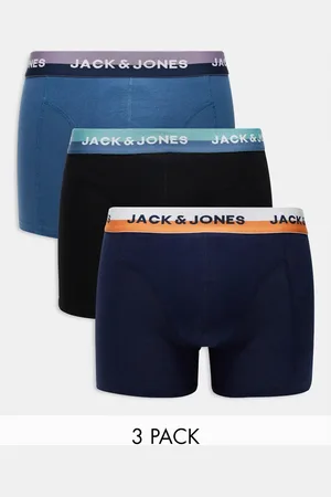 JACK & JONES 3 pack trunks in multi with logo waistband