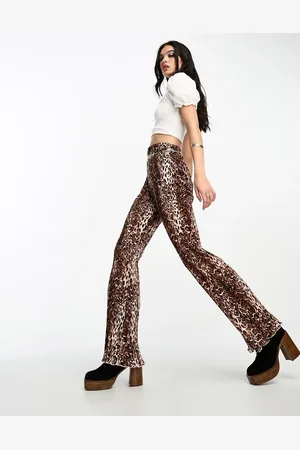 ASOS Plisse flare in animal print