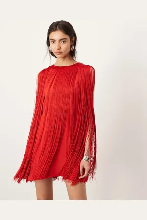 ASOS Ultimate fringe trapeze mini dress in