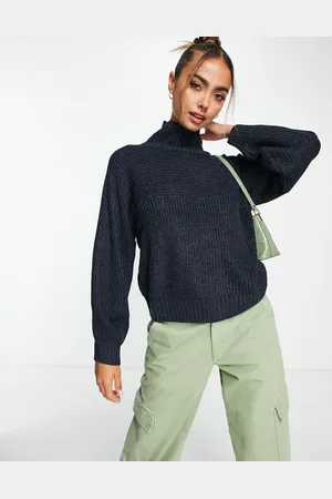 Monki Libby high neck jumper in knit