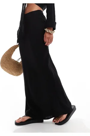 New Look Linen maxi skirt in