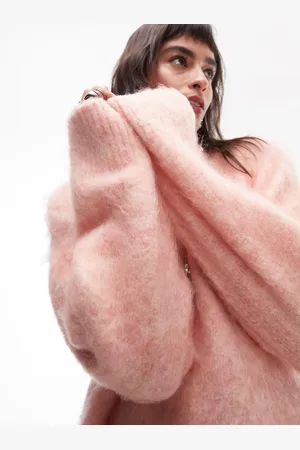 Topshop Knitted fluffy jumper in