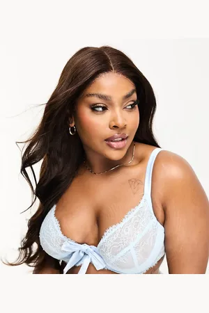 ASOS ASOS DESIGN Curve Selina satin bow underwired bra in