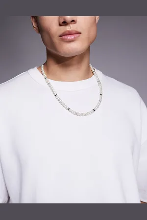ASOS Faux pearl necklace with rhinestone spacer beads