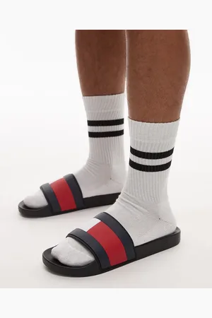 Tommy Hilfiger Rubber flag sliders in