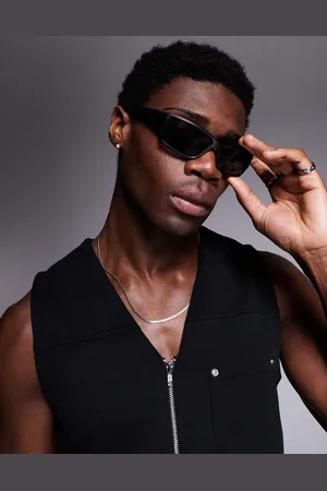 ASOS Festival racer sunglasses in matte with smoke lens
