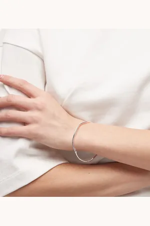 SEOL + GOLD Sterling wavy bangle bracelet