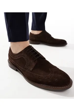 ASOS Lace up brogue shoes in dark suede