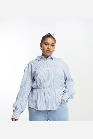 In The Style Peplum shirt in stripe