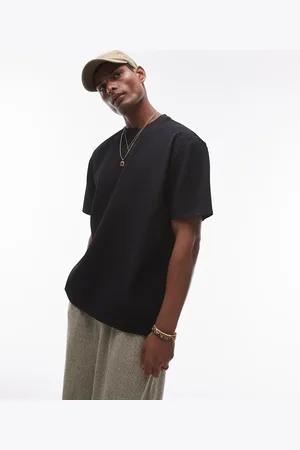 Topman Oversized fit plisse t-shirt in