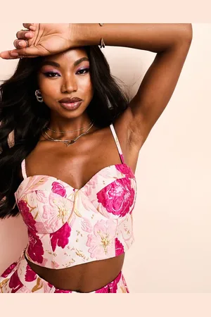 ASOS Co-ord jacquard cupped bralet in floral
