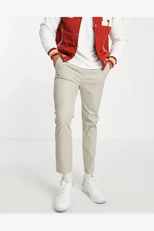 ASOS Skinny chinos with elasticated waist in light beige