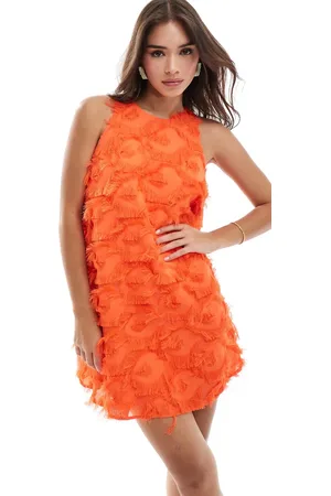 Y.A.S Textured racer neck mini dress in