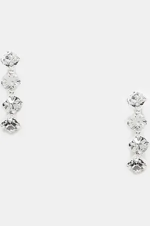 Kingsley Ryan Triple cubic zirconia stud earrings in sterling