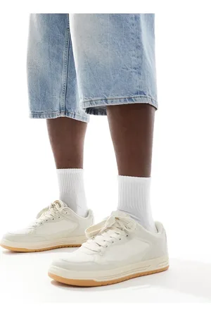 Bershka Tonal panel trainer in beige