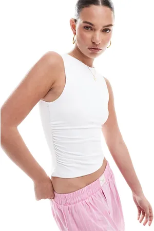 Pull&Bear Polyamide sculpt racer vest in